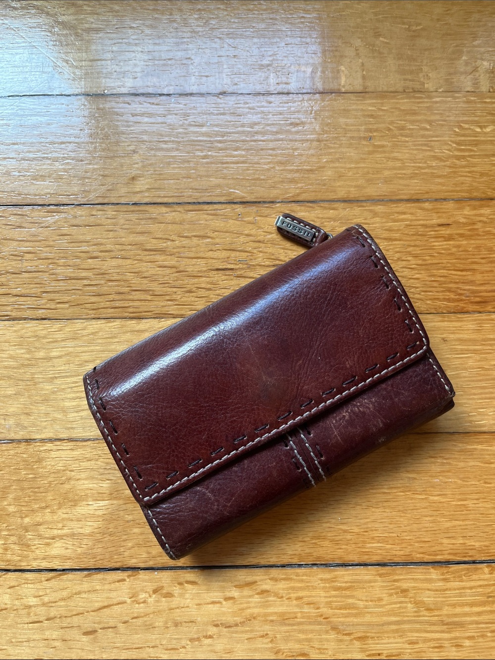 Fossil brown leather folding vintage Wallet
